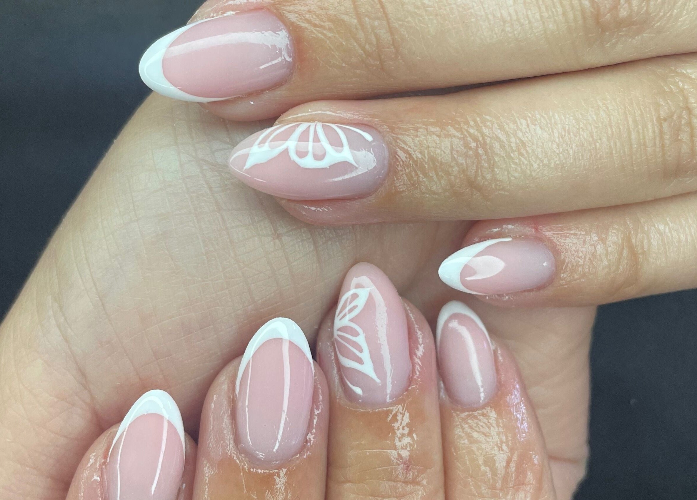 Stylish nail art at Polished By Kirsty, Gqeberha, Eastern Cape, ZA. Elegant design with delicate accents.