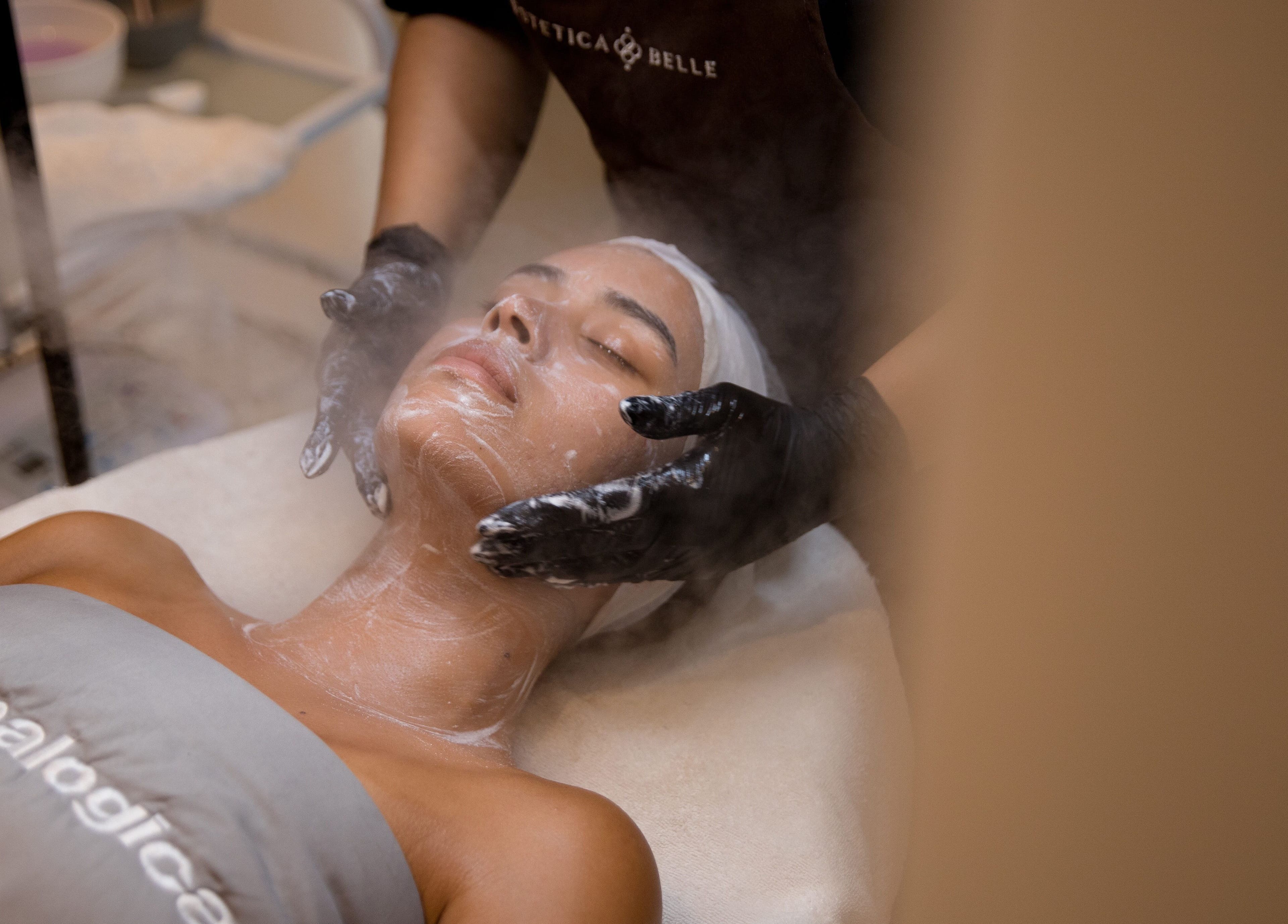 Facial treatment at Estetica Belle in Kabupaten Badung, Bali, ID, enhancing relaxation.