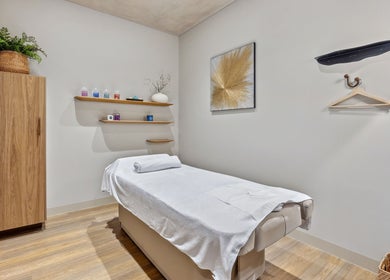 Relaxing massage room at Local Massage & Reflexology Wembley, Western Australia, AU, with a cozy treatment table.