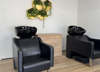 Sleek hair wash stations at Just Glow Hair Studio, Cape Town, Western Cape, ZA.