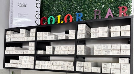 Vibrant color bar at Just Glow Hair Studio, Cape Town, Western Cape, ZA with diverse hair dye options.