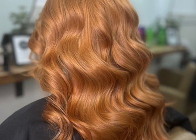 Elegant copper waves styled at Styled By Tee Swales, Hartlepool, England, GB.