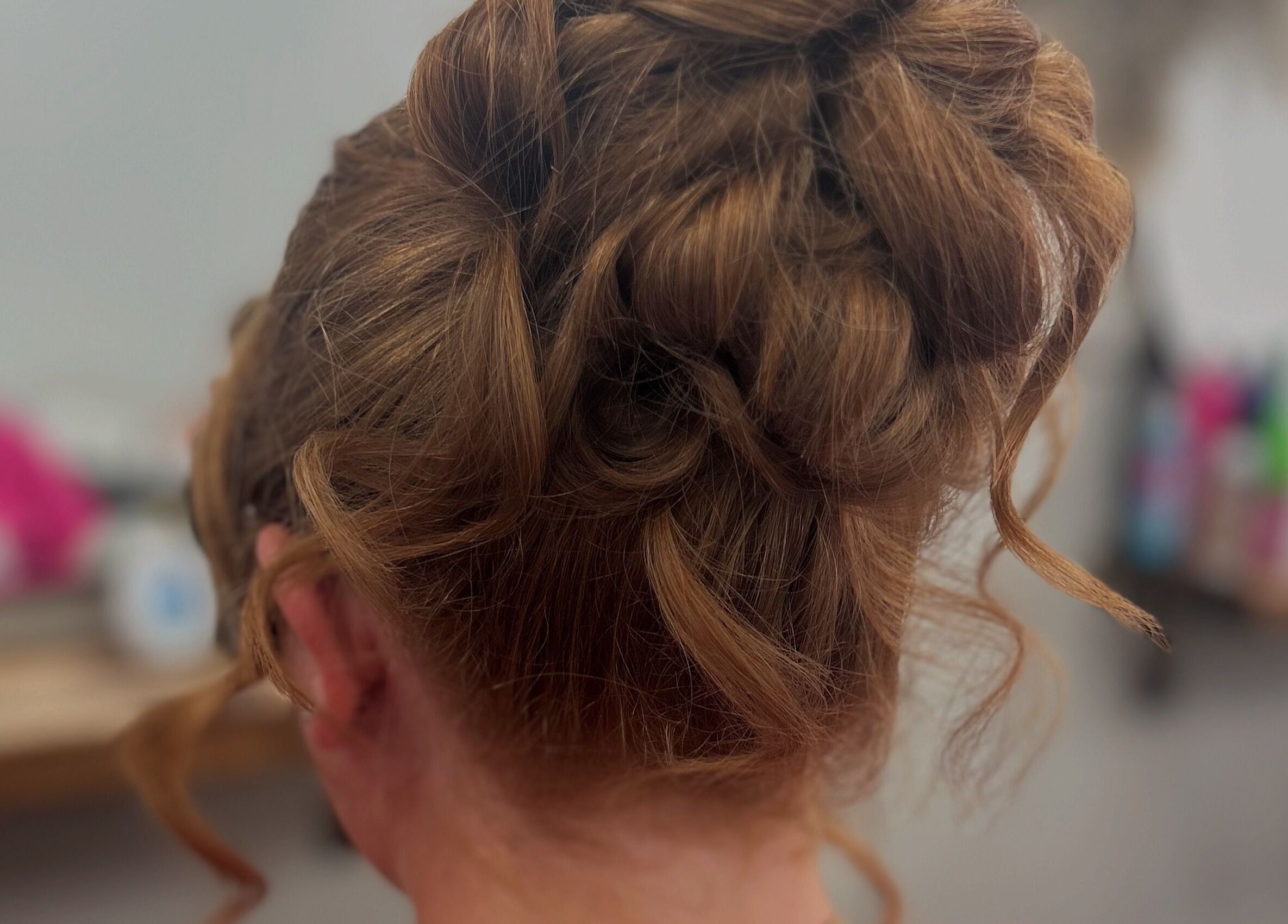 Intricate updo hairstyle at Styled By Tee Swales, Hartlepool, England, GB.