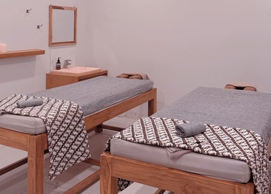 Relaxing massage tables at KU Salon and Spa, Nusa Tenggara Barat, Nusa Tenggara Barat, ID.