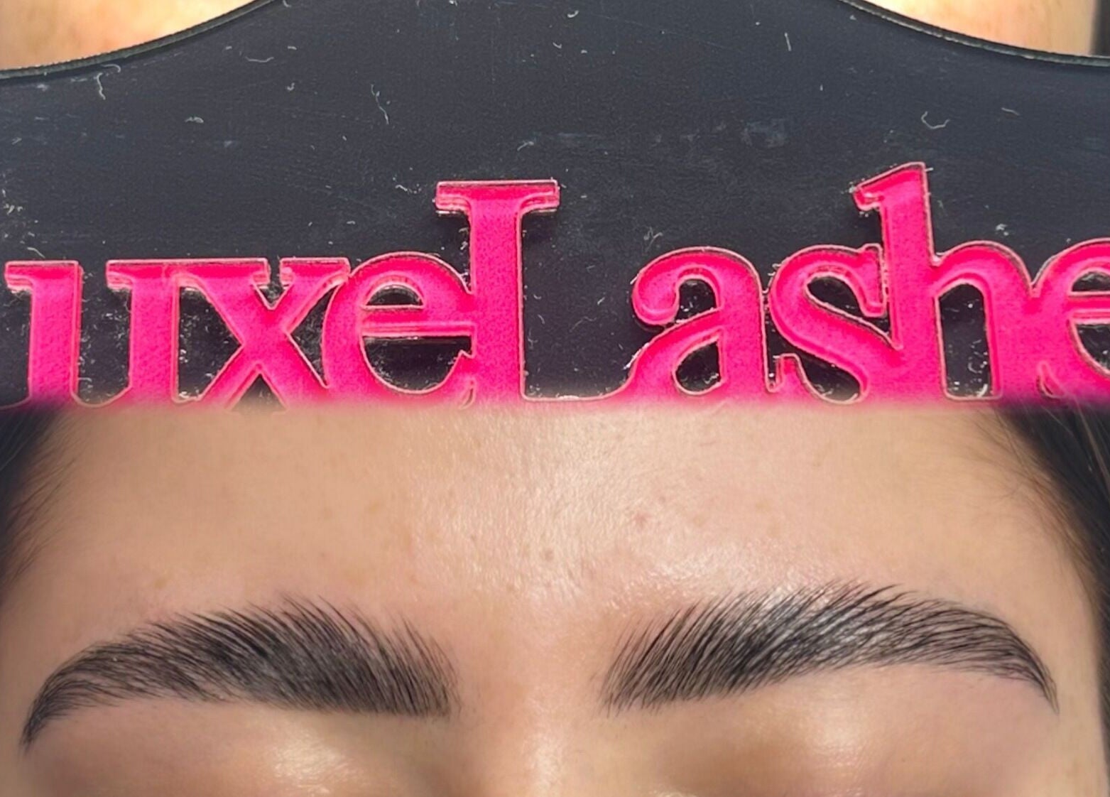 Expertly shaped brows at Luxe Lashes, Jersey, St Helier, JE, showcase precision beauty services.
