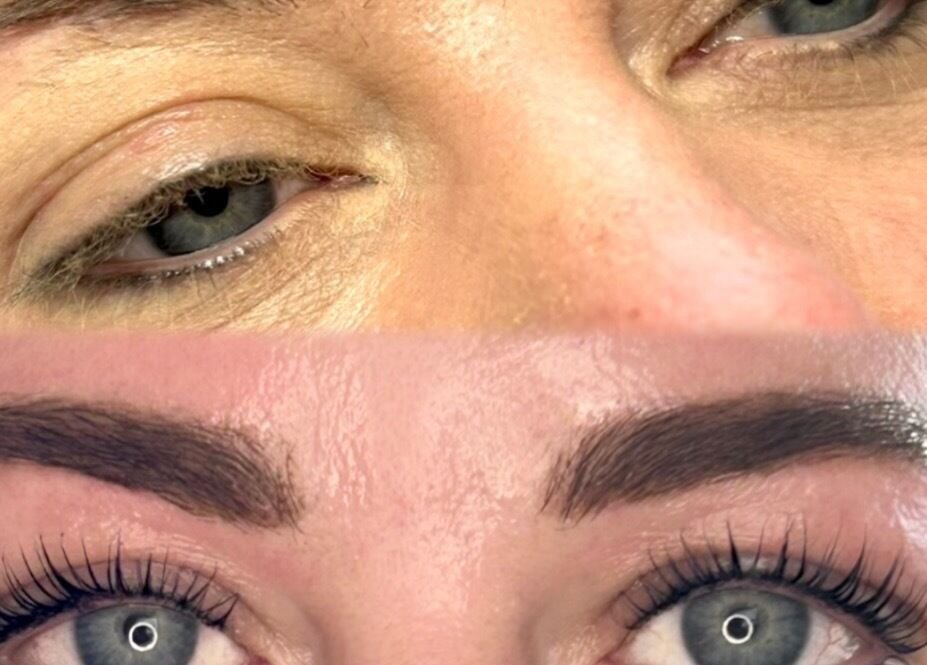 Luxe Lashes in Jersey, St Helier, JE shows dramatic eyelash and eyebrow transformation with precision.