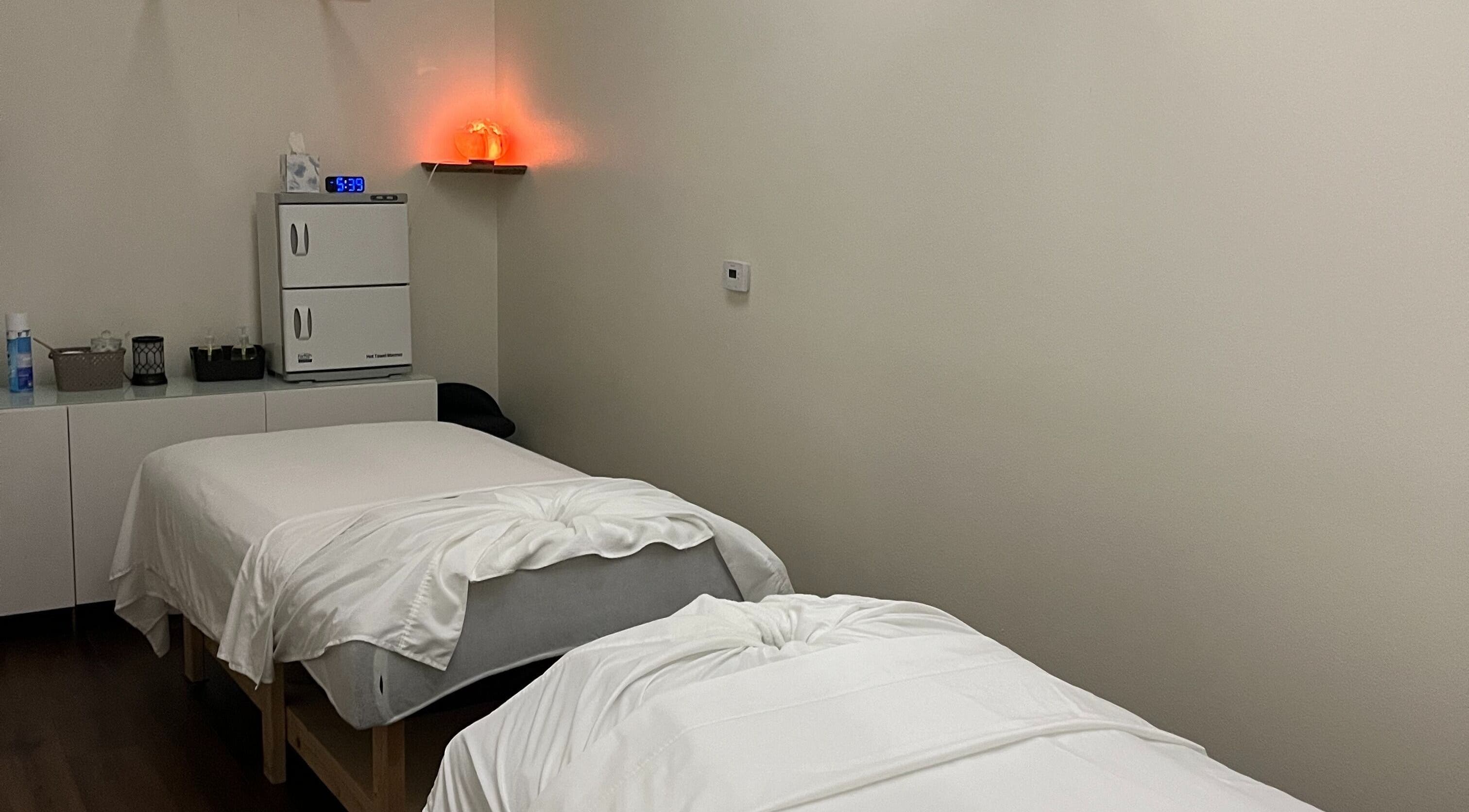 Tranquil massage room with cozy beds at June Spa Retreat Thai Massage, Facials and Waxing, Las Vegas, Nevada, US.