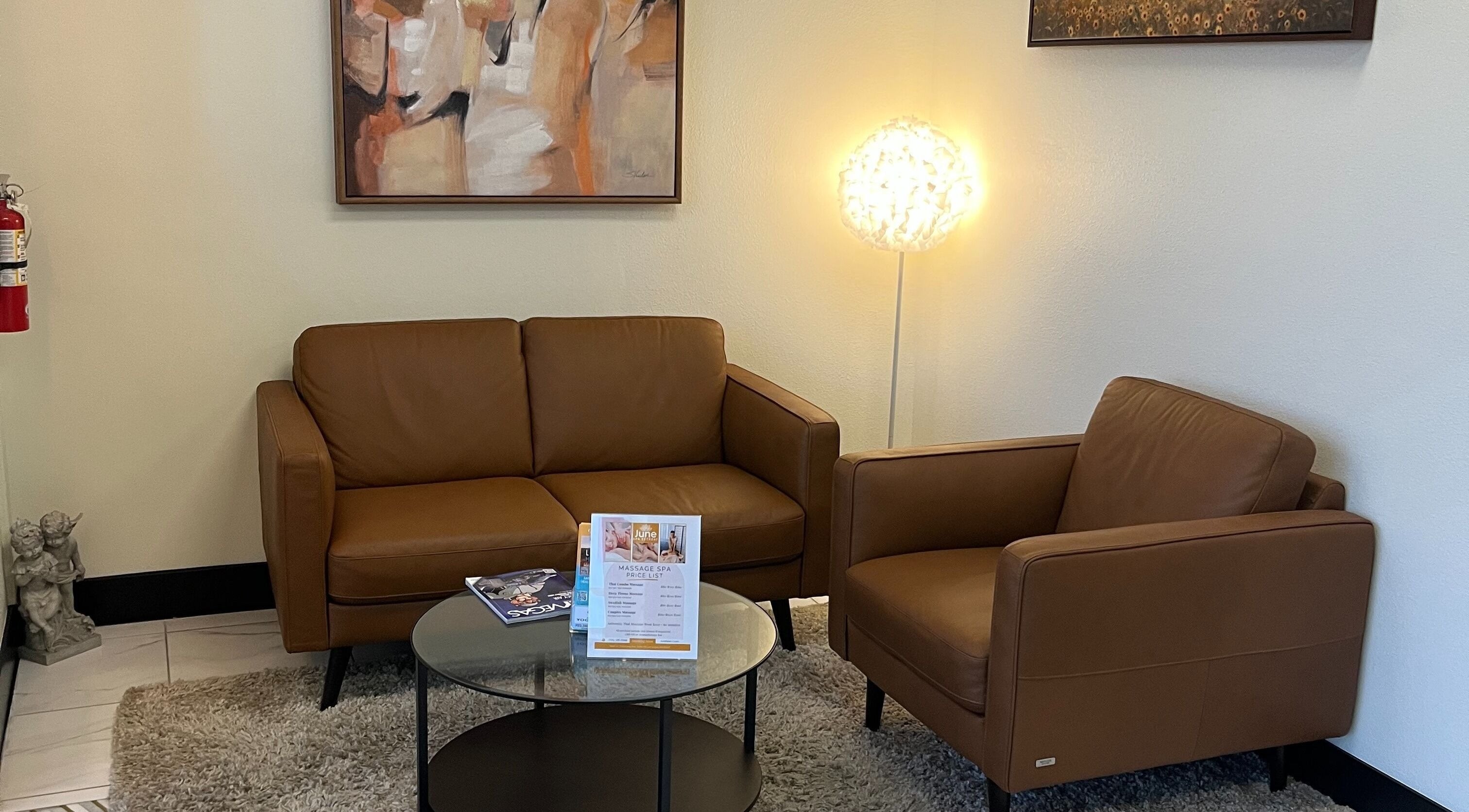 Comfortable lounge area at June Spa Retreat Thai Massage, Facials and Waxing in Las Vegas, Nevada, US.