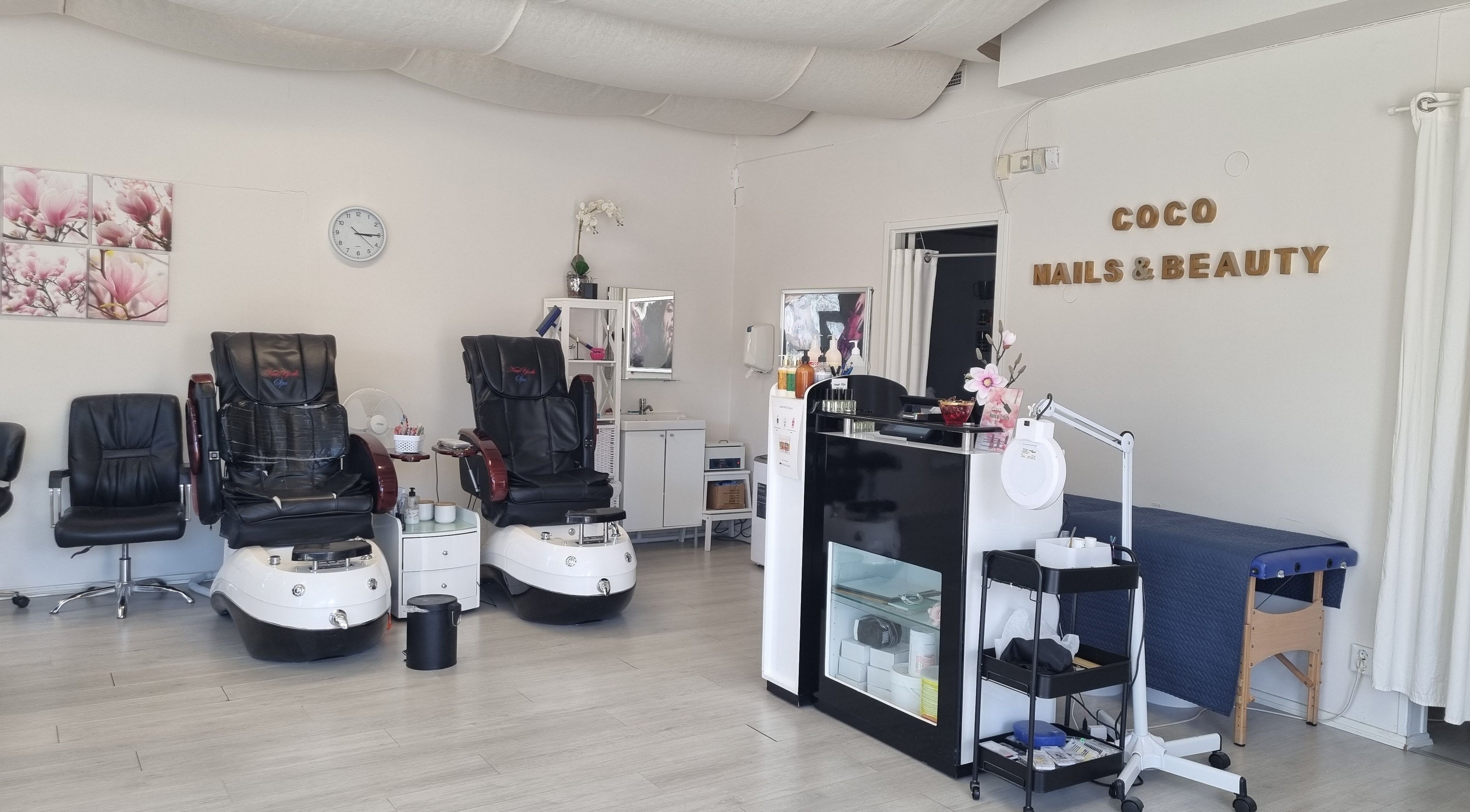 Coco Nails Partille interiör, Partille, Västra Götalands Län, SE med nagelvård och skönhetstjänster.