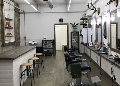 Gia beauty salon interior with rustic decor, Aberdeen, Scotland, GB.