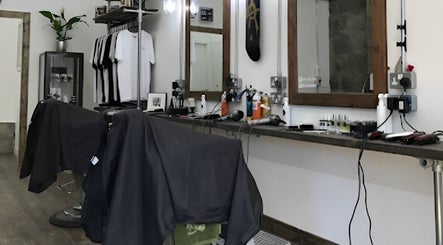 Elegant interior of Gia beauty salon in Aberdeen, Scotland, GB showcasing styling stations and modern decor.