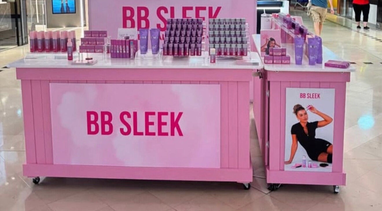 BB Sleek display at Bad & Boujee Hair - Westfield Carousel, Cannington, Western Australia, AU.