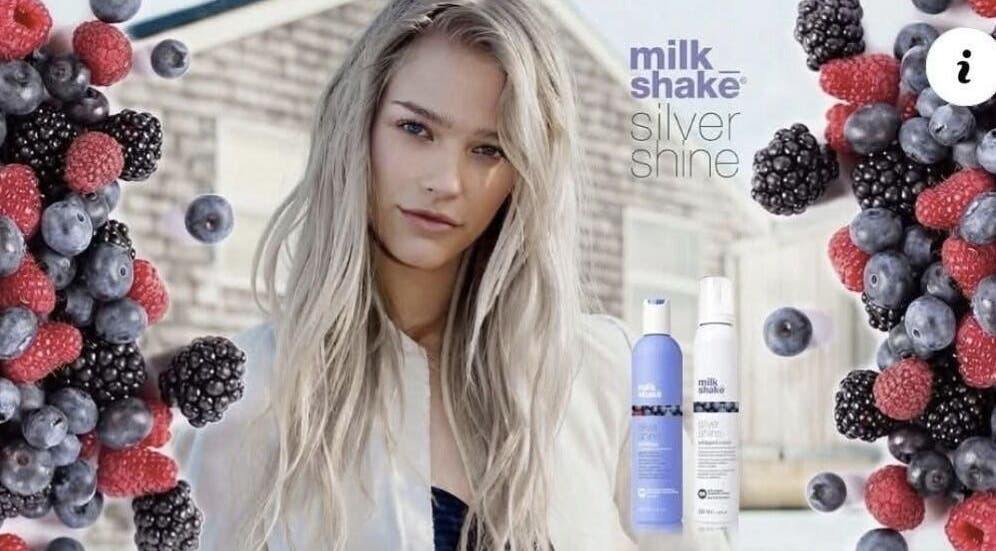 Blonde hair model with Milk Shake products at Willem Hair Design, Cape Town, Western Cape, ZA.