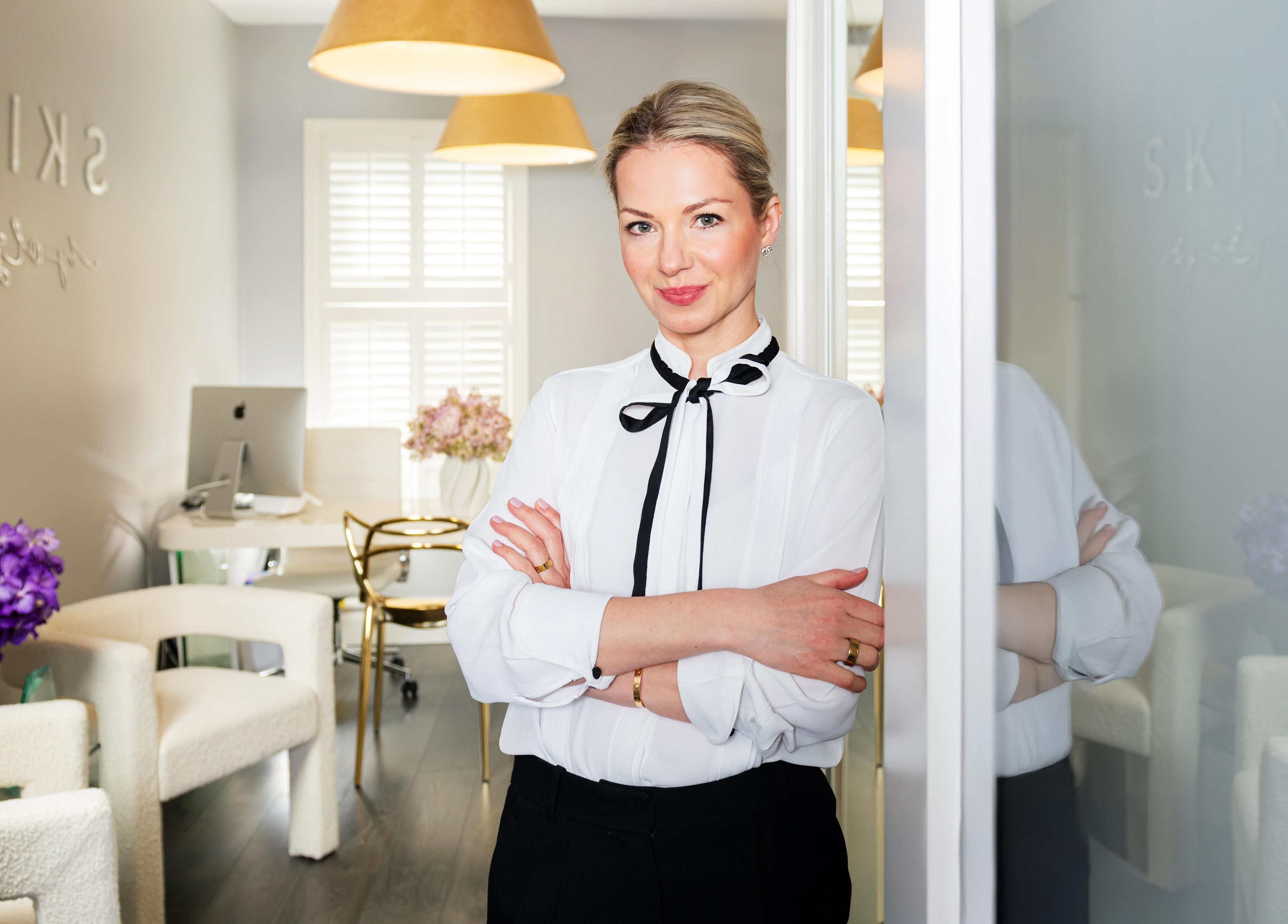 Skin By Olga's chic interior in Dublin, County Dublin, IE, featuring luxurious seating and modern decor.