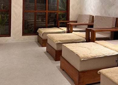 Relaxing lounge chairs at Sol Spa Gili, Nusa Tenggara Barat, ID offer comfort and tranquility.
