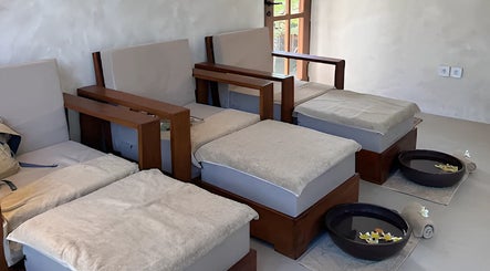 Comfortable spa seating at Sol Spa Gili, Nusa Tenggara Barat, ID, ready for a serene wellness experience.