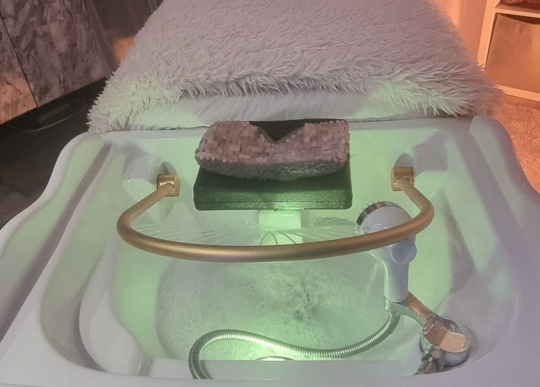 Luxurious foot bath setup at The Healing Room Oldham, Oldham, England, GB, offering a relaxing spa experience.