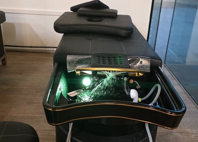 Elegant hydro massage bed at Angels Wellness Spa, Perth, Western Australia, AU, showcasing modern relaxation.