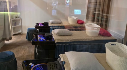 Relaxing spa beds at Angels Wellness Spa, Perth, Western Australia, AU, offering tranquility and comfort.