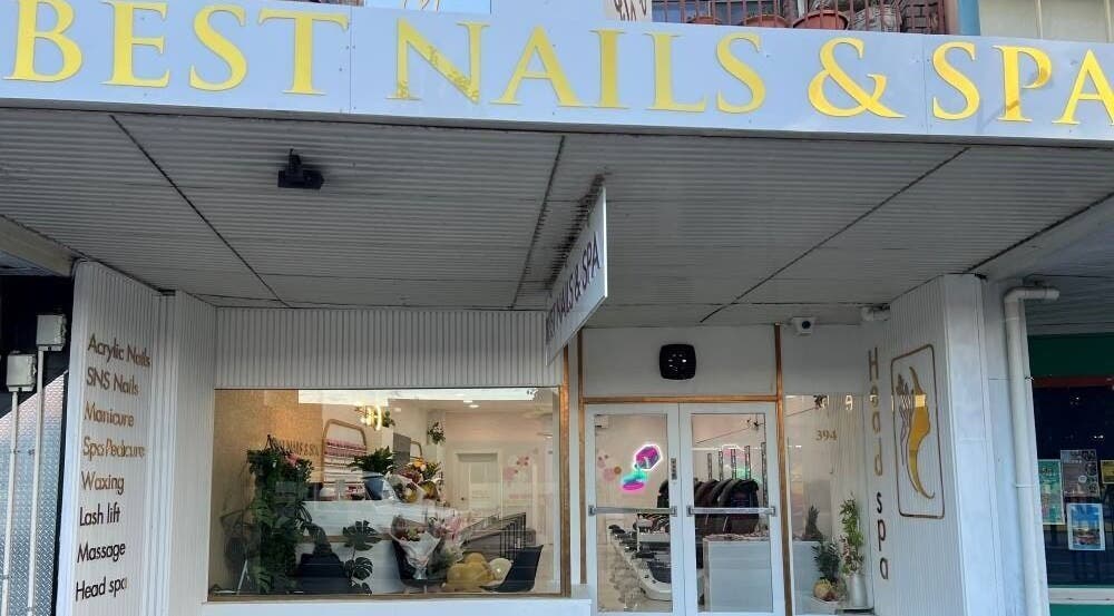 Front view of Best Nails & Spa in Glenorchy, Tasmania, AU showcasing modern salon entrance.