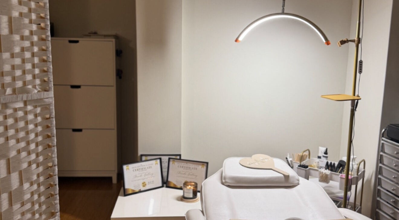 Tranquil treatment room at GAL Makeup & Brow Artistry, Scarborough, Western Australia, AU, featuring a cozy bed.