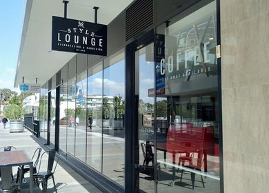 Stylish exterior of Style Lounge Hairdressing and Barbering in Melbourne, Victoria, AU.