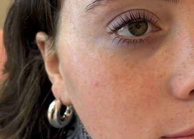 Close-up of expertly done lashes at N Dbrows&Beauty, Busby, Scotland, GB.