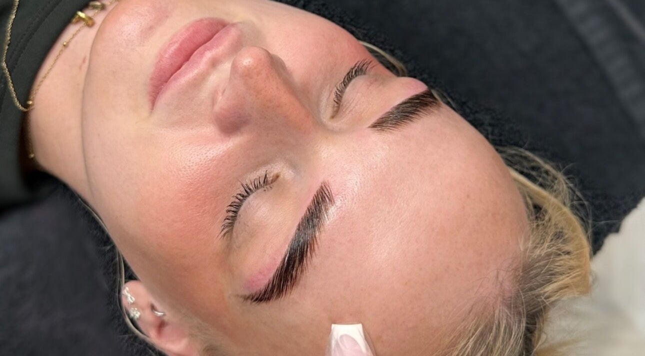 Brow treatment at Lash By GH, Whitwell, England, GB showcasing perfectly shaped arches.
