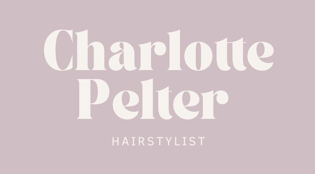 Logo of Hair by Charlotte Pelter, hairstylist in Stafford, England, GB with elegant typography.