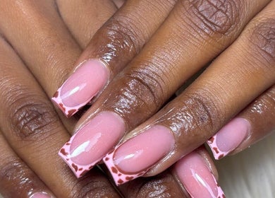 Stylish pink manicure at Pinkie Polish Nail Room, Saint Michael, BB.