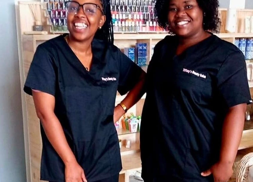Friendly staff at Tiffany's Beauty Salon in Ballito, Kwazulu-natal, ZA, showcasing a welcoming atmosphere.