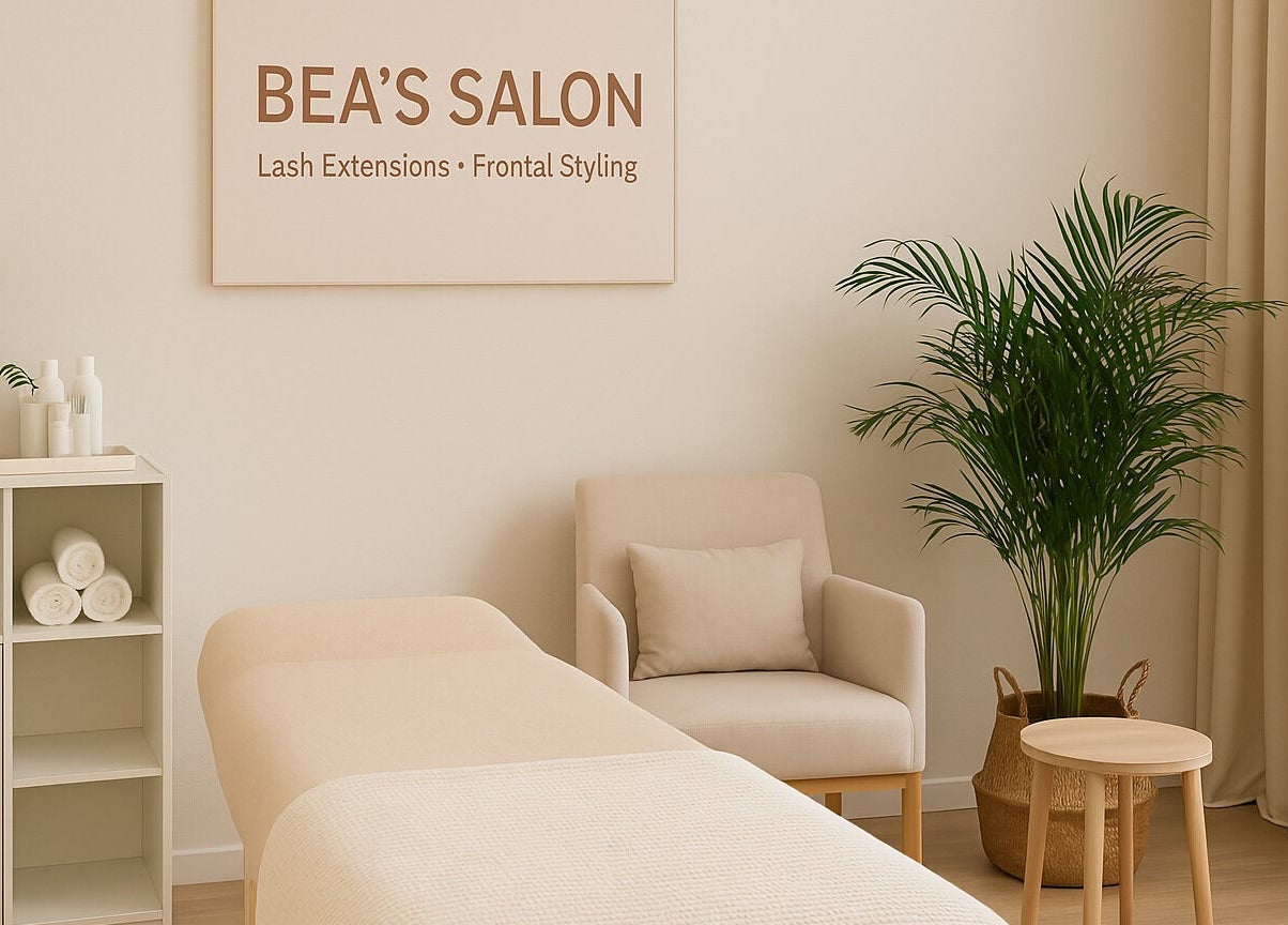 Relaxing interior of Bea's Salon in Lagos, Lagos, NG featuring a treatment bed and calming decor.