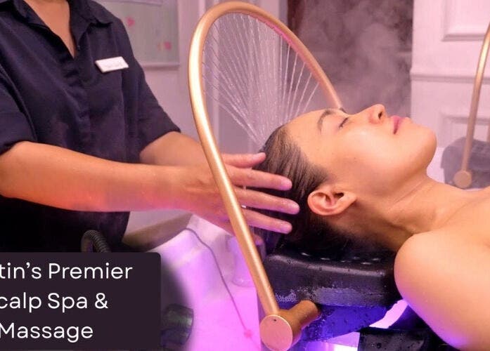 Relax at Spa Eves | Scalp Spa + Massage in Austin, Texas, US, with a soothing scalp treatment and steam.