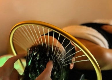 Scalp treatment at Spa Eves | Scalp Spa + Massage in Austin, Texas, US, featuring relaxing massage technique.