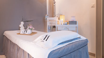 Luxurious treatment room at AURA Jurong Studio, Singapore, Singapore, SG. Elegantly designed for relaxation.