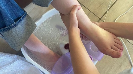 A relaxing foot spa session at Luminous Nails, Everton, Kwazulu-natal, ZA with gentle care and soothing bubbles.