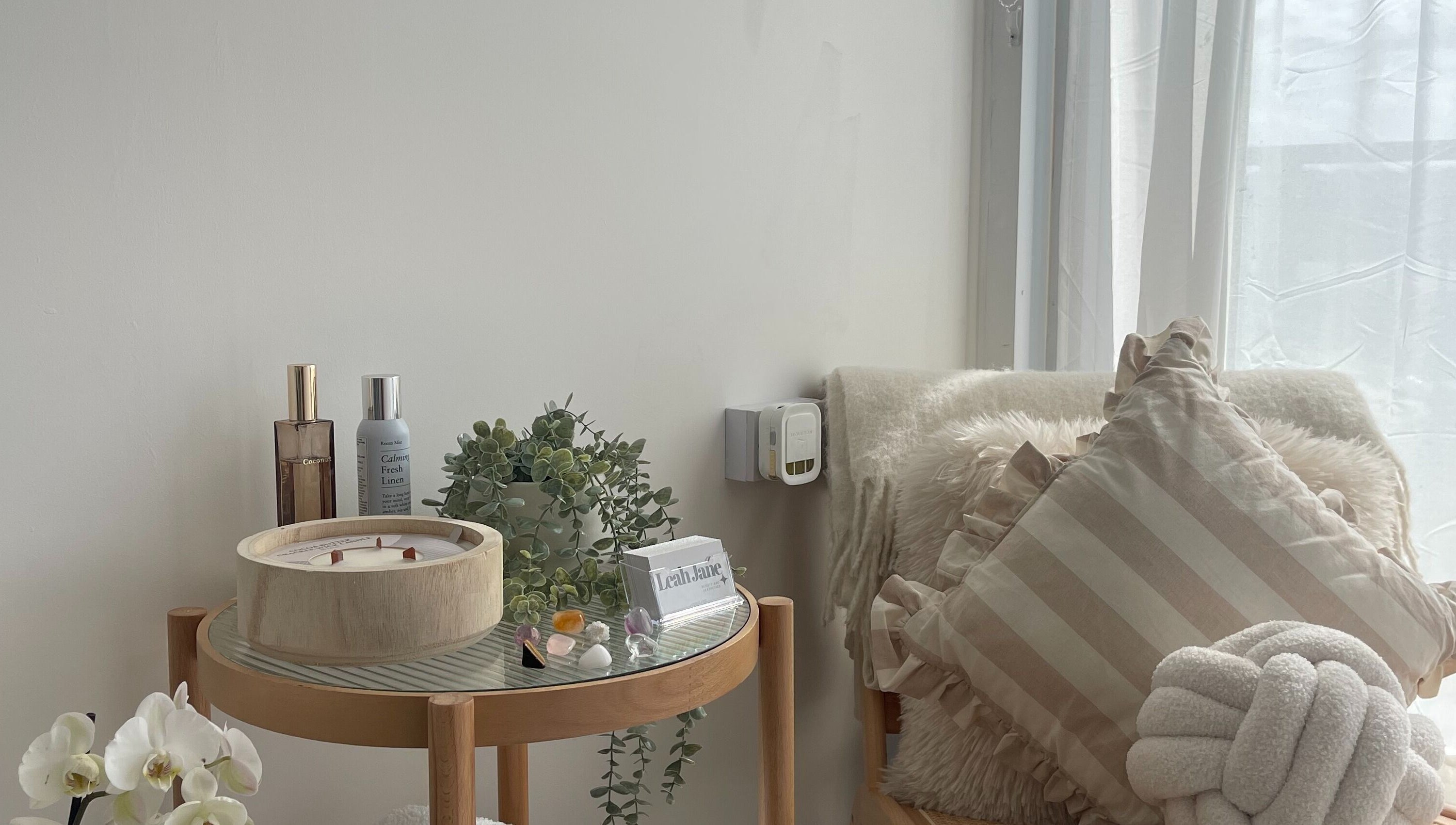 Cozy corner at Leah Jane Beauty and Aesthetics, Rochester, England, GB with lush decor and relaxing ambiance.