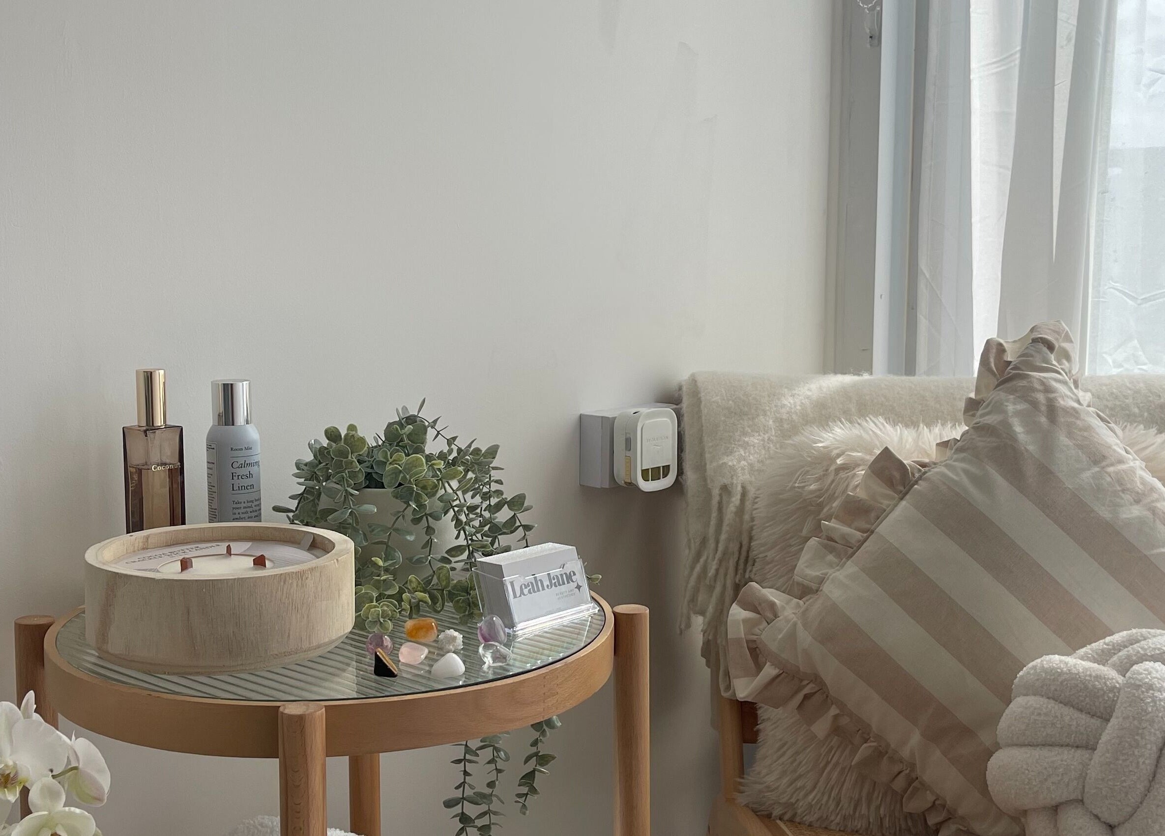 Cozy corner at Leah Jane Beauty and Aesthetics, Rochester, England, GB with lush decor and relaxing ambiance.