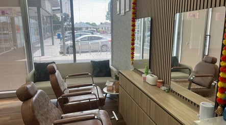 Inviting seating area at OG Lashes Deer Park, Melbourne, Victoria, AU with modern chairs and decor.