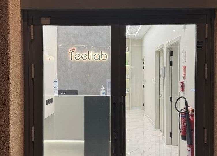 Entrance view of Feetlab - Dubai Creek Harbour, showcasing modern design at Dubai, AE.