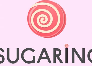 Bright logo for iSugaring, a beauty venue in Seminole, Florida, US featuring a vibrant swirl design.