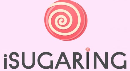 Bright logo for iSugaring, a beauty venue in Seminole, Florida, US featuring a vibrant swirl design.