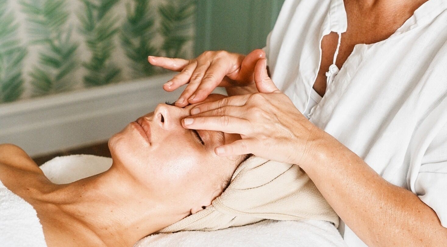 Facial massage at Halcyon Wellness, Cabarita Beach, New South Wales, AU, enhancing relaxation and rejuvenation.