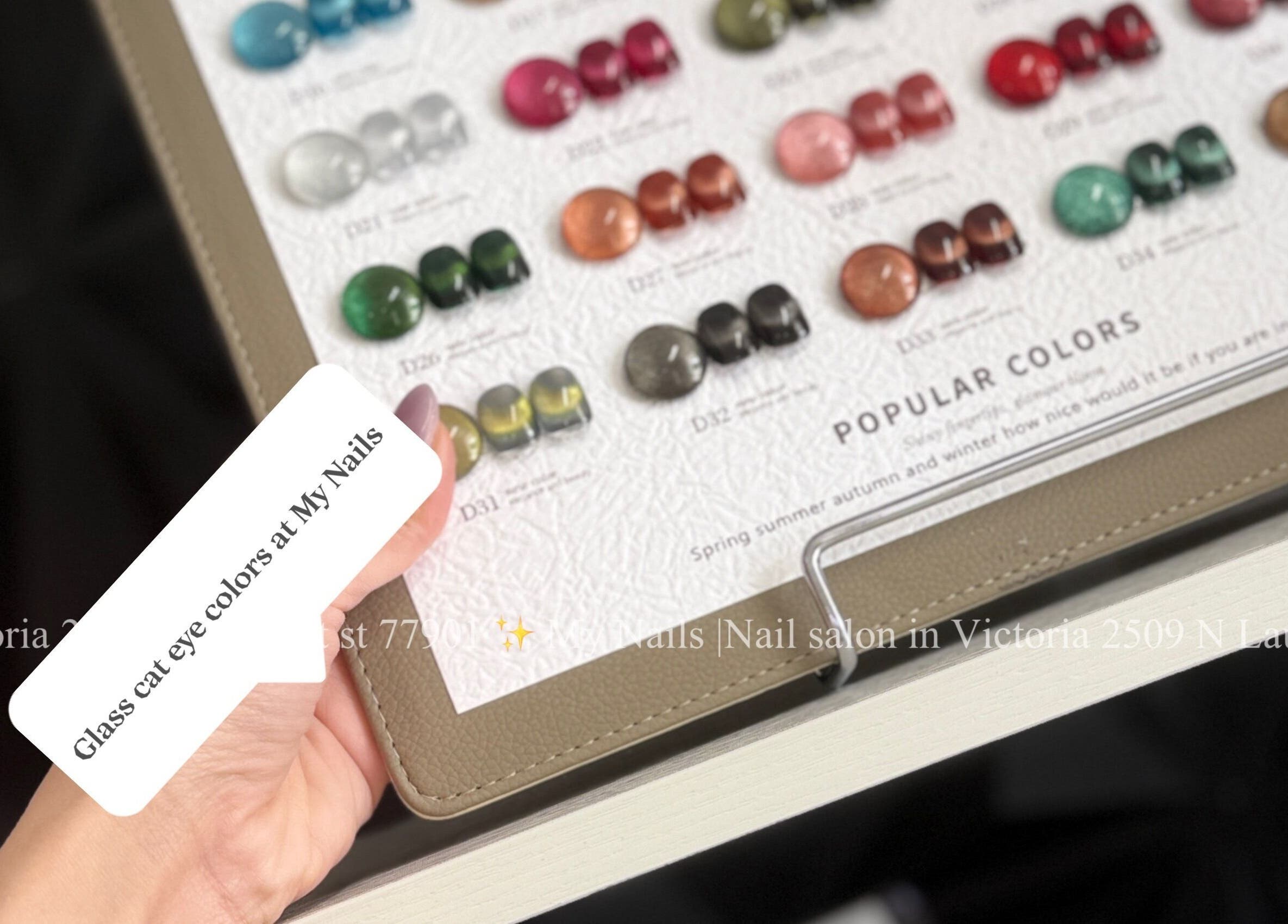 Explore popular nail colors at MY NAILS in Victoria, Texas, US for a unique beauty experience.