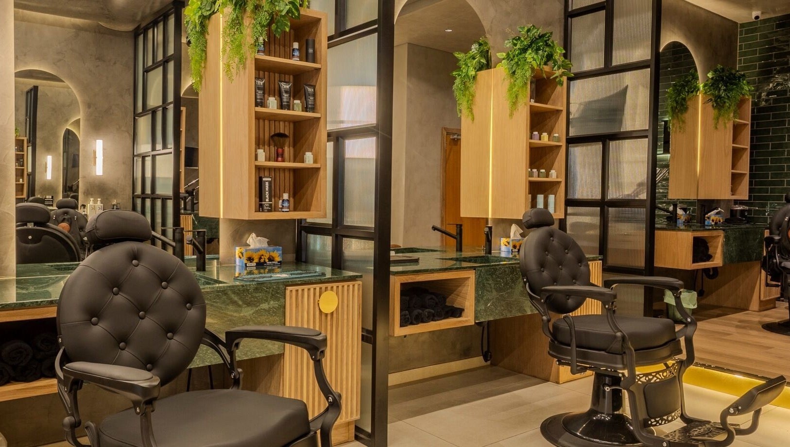 Legacy Barbers - The Verge offers modern barber chairs and stylish decor in Johannesburg, Gauteng, ZA.