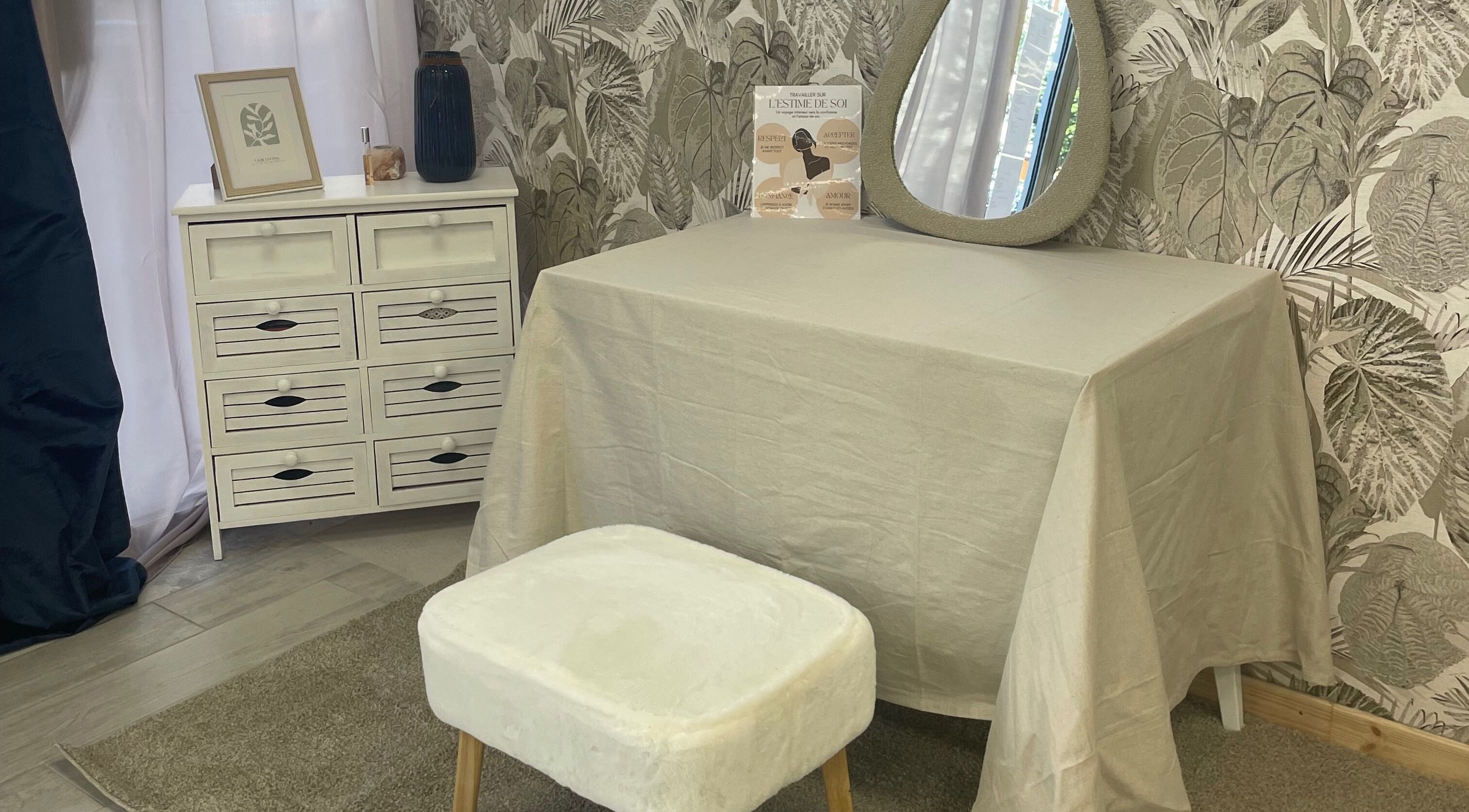 Espace apaisant à La Bulle de Gwen, Aurillac, Auvergne-rhône-alpes, pour détente et bien-être.