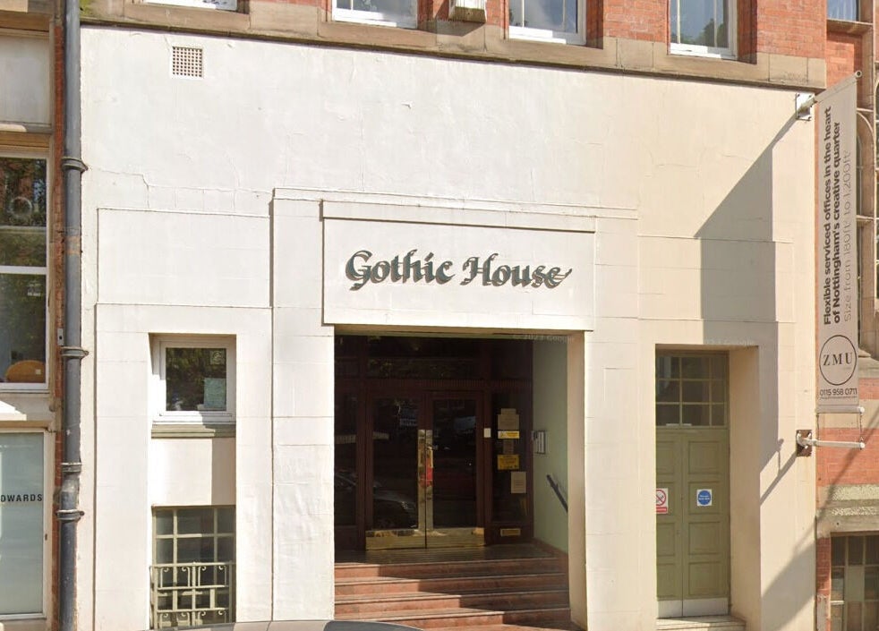 Entrance of Gothic House, home to Studio Oleksandra Protsenko, Nottingham, England, GB.