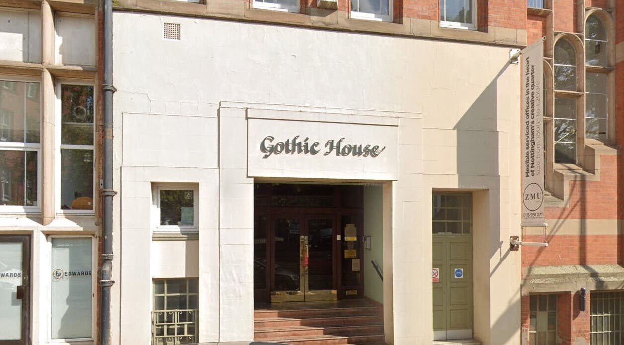Entrance of Gothic House, home to Studio Oleksandra Protsenko, Nottingham, England, GB.