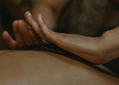 Massage therapy session at South Coast Presence in Woodstock, New South Wales, AU.