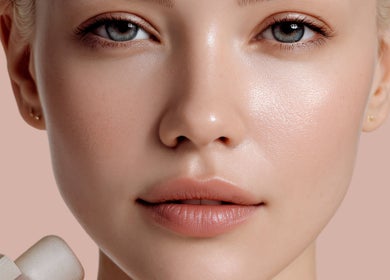 Close-up of glowing skin treatment at GLOWDEMIC, Old Town, Swindon, England, GB, highlighting rejuvenation.